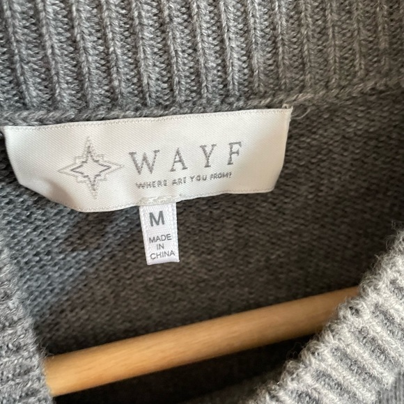 WAYF Morela Turtleneck Sweater‎ Dress in Grey - Picture 6 of 7